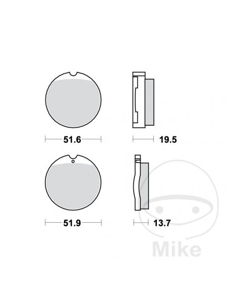 Plaquettes de frein CB350F CB400F CB500F CB750K7 F1 MCB35 TRW