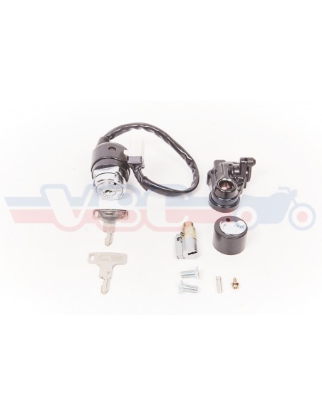 Jeu de serrures CB750 K0-K2 neiman-contacteur HONDA fiche ronde 35010-315-017