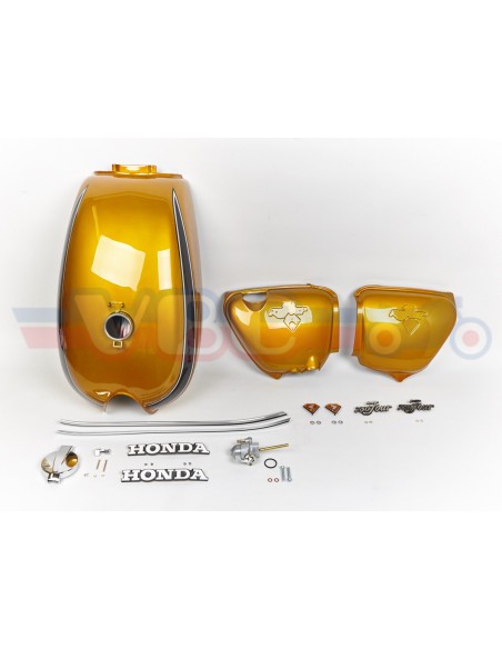 Habillage CANDY GOLD complet + accessoires pour CB 750 Four K2
