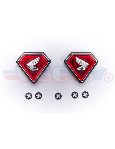 HONDA CB 750 FOUR K1 1971 EMBLEMES SIGLES DIAMANT ROUGE ADAPTABLES