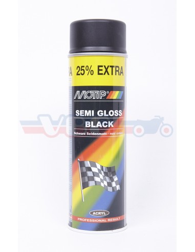 Bombe de peinture MOTIP Satin Satinée NOIR - Spray 500 ml
