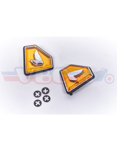 Jeu de 2 logos / diamants de caches lateraux HONDA CB 750 Four K2 K6 ADAPTABLES