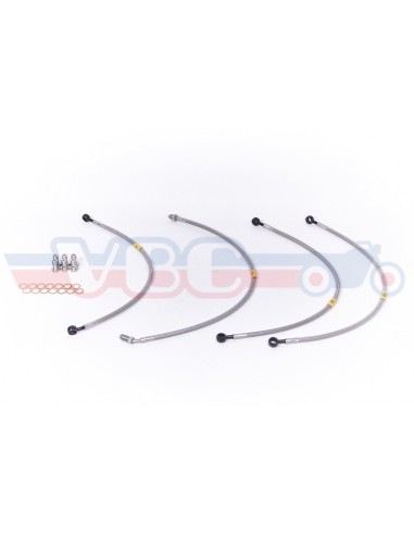 Kit durites aviation de frein avant + arrière HONDA GL1000 K1/K2 GAINE INCOLORE