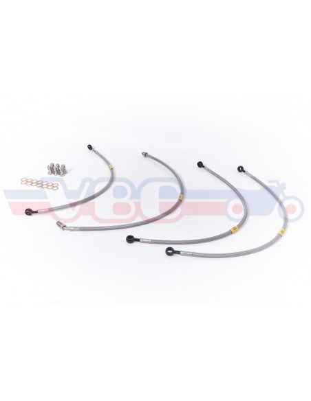 Kit durites aviation de frein avant + arrière HONDA GL1000 K1/K2 GAINE INCOLORE
