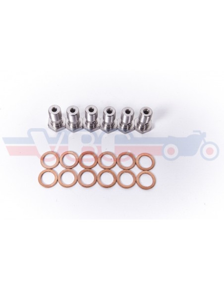 Kit durites aviation de frein avant + arrière HONDA GL 1000 K1/K2 GAINES NOIRES