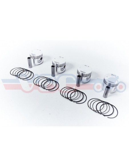 Kit 4 pistons cote +0.25 pour HONDA 500 Four avec clips