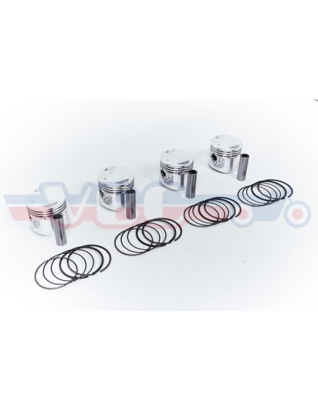 Kit 4 pistons cote +0.25 pour HONDA 500 Four avec clips