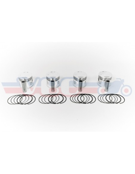 Kit 4 pistons cote +0.25 pour HONDA 500 Four avec clips