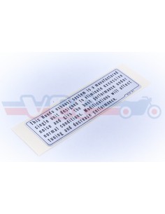 Autocollant HONDA avertissement echappement 87504-028-670