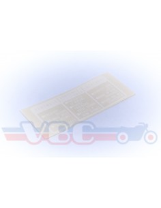 Autocollant "Remember" fond blanc en 3 langues 87560-375-680ZF