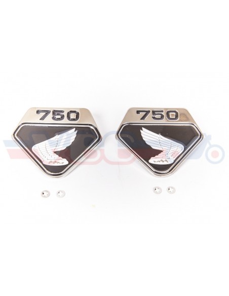 Jeu d'ailes de caches lateraux HONDA noires pour CB 750 K0